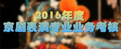 看肏屄国家京剧院2016年度京剧表演专业业务考...